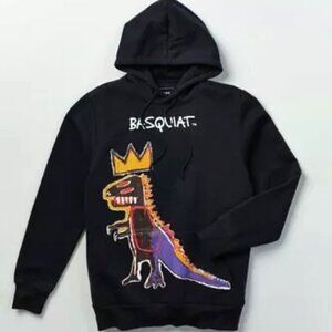 NEW Classic Jean Michel Basquiat Artwork Hoodie Pullover Sweater M